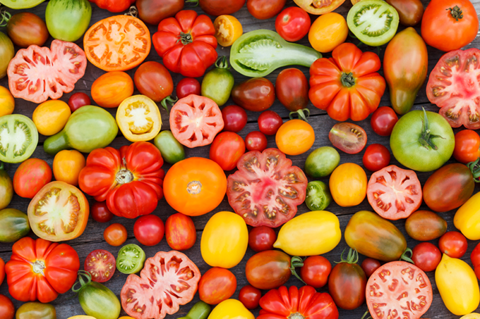 Heirloom tomatoes at Tagawa Gardens